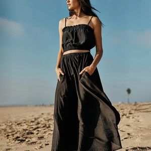 Velvet by Graham and Spencer black maxi skirt